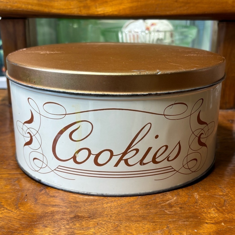 Vintage 50s GSW General Steel Wares cookies tin